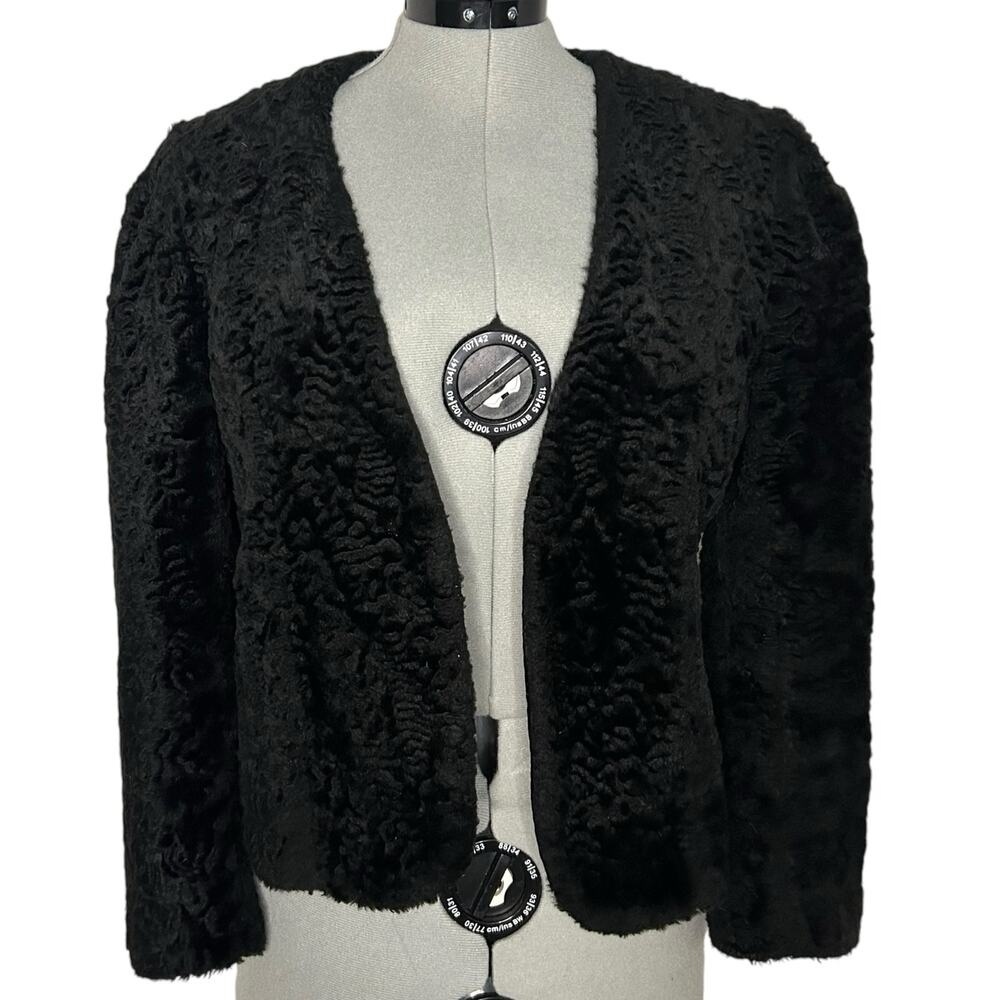 Vintage Textured Black Coat